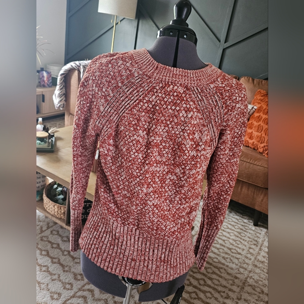 Womens Marbled RED/ORANGE Sweater Universal Thread Size Small - Picture 4 of 6